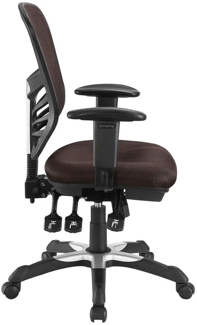 Alt view image 4 of 5 - Articulate Ergonomic Mesh Office Chair in Brown