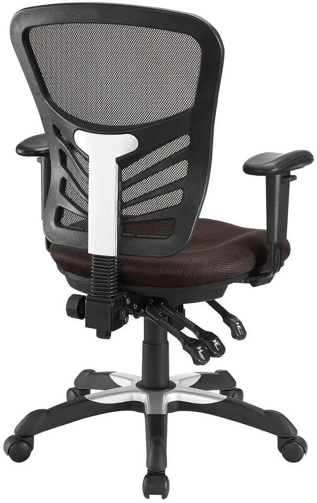 Alt view image 5 of 5 - Articulate Ergonomic Mesh Office Chair in Brown