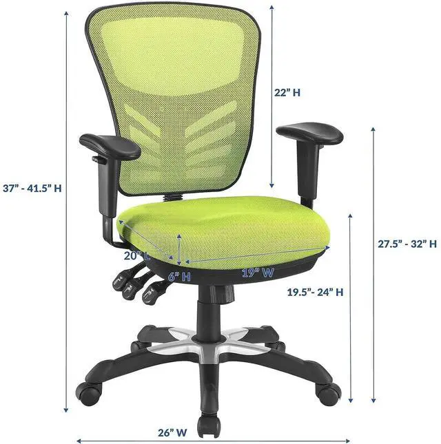 Alt view image 3 of 5 - Articulate Ergonomic Mesh Office Chair in Green