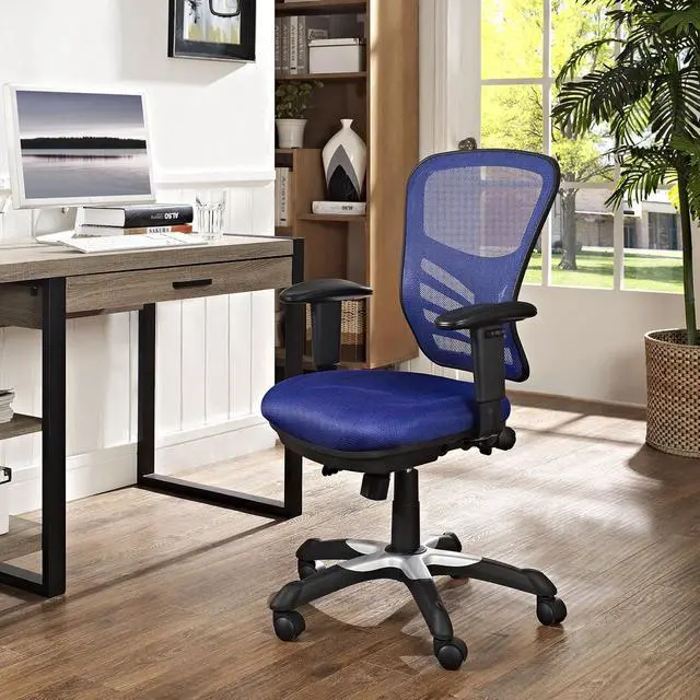 Alt view image 2 of 5 - EEI-757 Articulate Ergonomic Mesh Office Chair in Blue