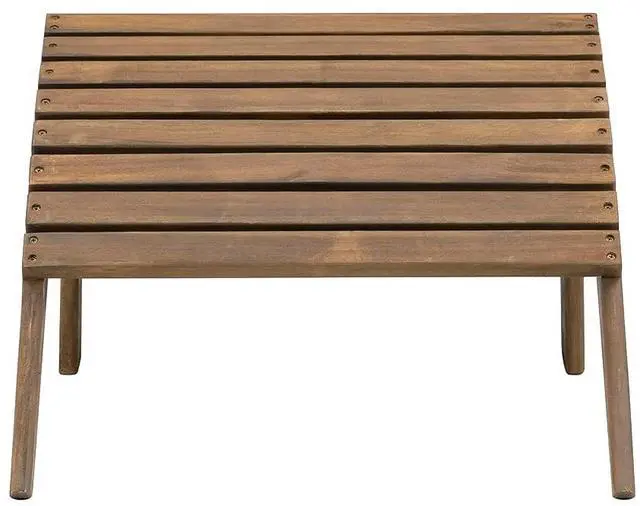 Alt view image 7 of 7 - Home Dcor Linon Adirondack Woodstock Ottoman, Teak Stain, Acorn, 21.6"W x 21.06"D x 13.7"H