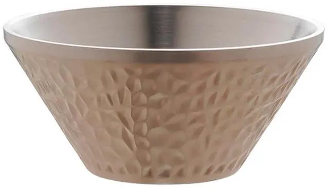 Main image of Korean-Style Double Wall Stainless Steel Bowls V-Shaped Cone Soup Bowls for Salad, Noodles & Dessert, Insulated & Stackable