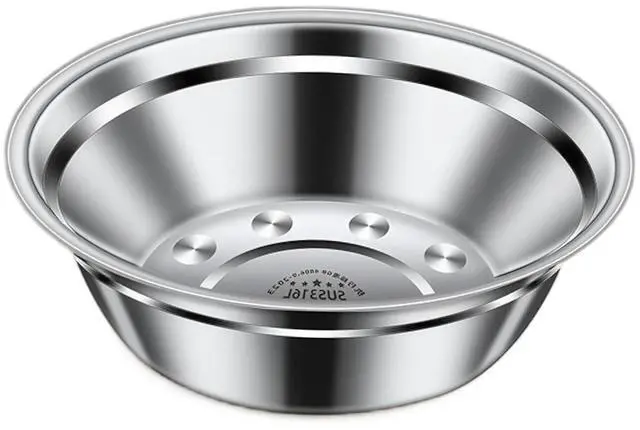 Main image of Single Stainless Steel Bowl, Small Soup Cereal Bowl for Kids & Adults, Durable for Home & School Use