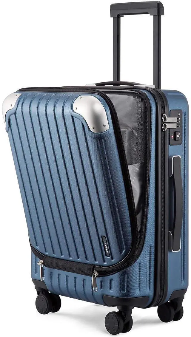 Main image of LEVEL8 Grace Carry on Luggage 22x14x9 Airline Approved, 20 Inch Hard Shell Suitcases with Spinner Wheels, Abs+Pc Hard Case Luggages with Tsa Lock for Airplane, Blue