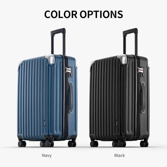 Alt view image 5 of 7 - LEVEL8 Grace Luggage, 28 Inch Hardside Suitcase, Abs+Pc Harshell Spinner Luggage with Tsa Lock, Spinner Wheels, Blue, 28 Inch