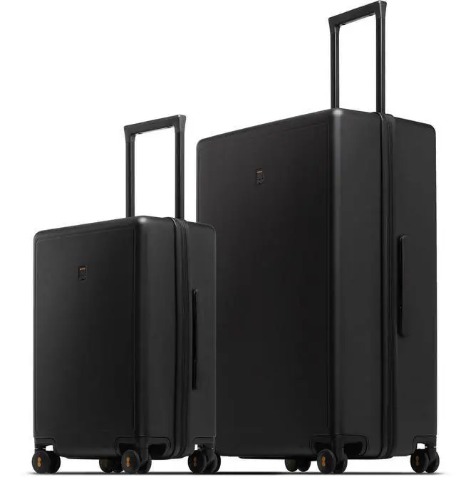Main image of LEVEL8 Luggage Sets 2 Piece, 20/28 inch Hardshell Suitcases Sets, Lightweight Luminous Textured Hardside with Spinner Wheels, Tsa Lock, 2-Piece Set (20/28), Black