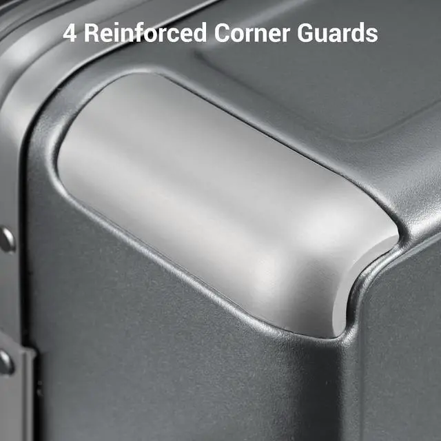 Alt view image 7 of 7 - LEVEL8 Zipperless Carry On Luggage with Mens Work Crew Socks