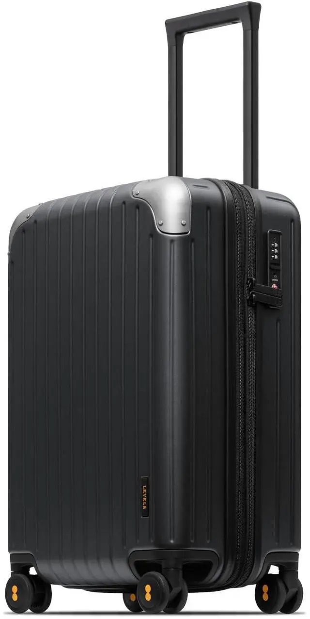 Main image of LEVEL8 Carry on Luggage Airline Approved, Hardshell Suitcases with Spinner Wheels, PC Expandable Luggage, 20 Inch, Black