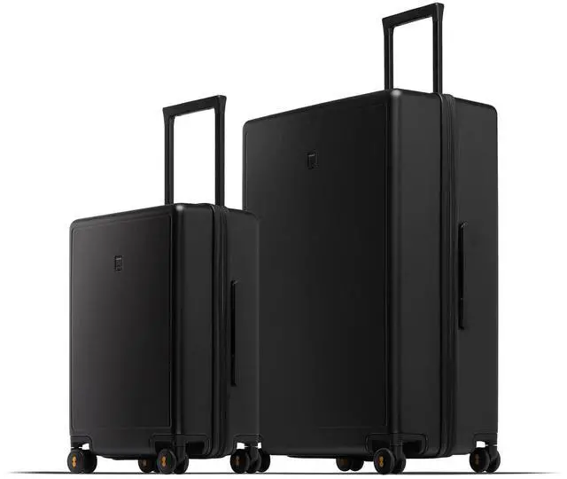 Main image of LEVEL8 Elegance Matte Luggage Set, 20 Inch Carry-on Luggage, 28 Large Suitcase Lightweight Hardside Suitcases with Wheels,Tsa Lock,2-Piece Set(20/28), Black