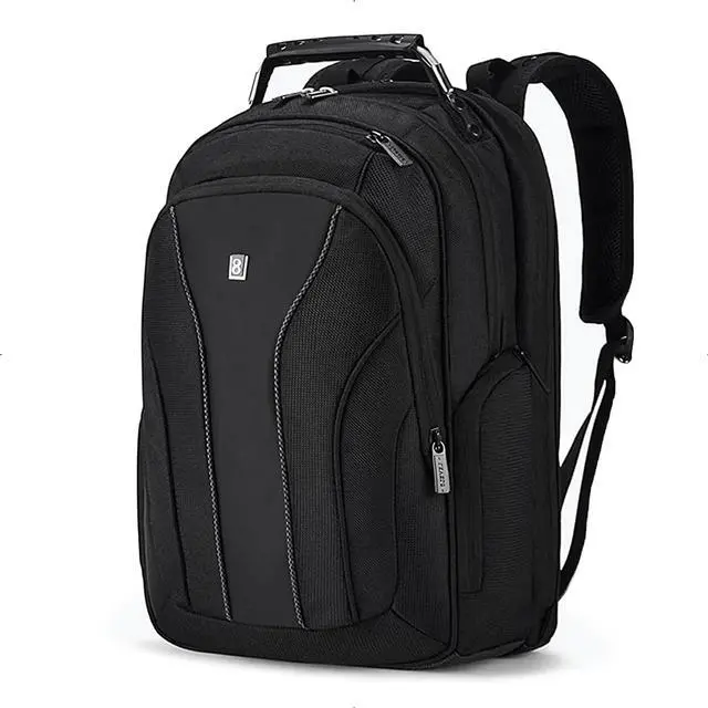 Main image of LEVEL8 Laptop Backpack, Work Backpack for Men Women, Travel Computer Bag for Business Fits 15.6" Laptop and Notebook - Black