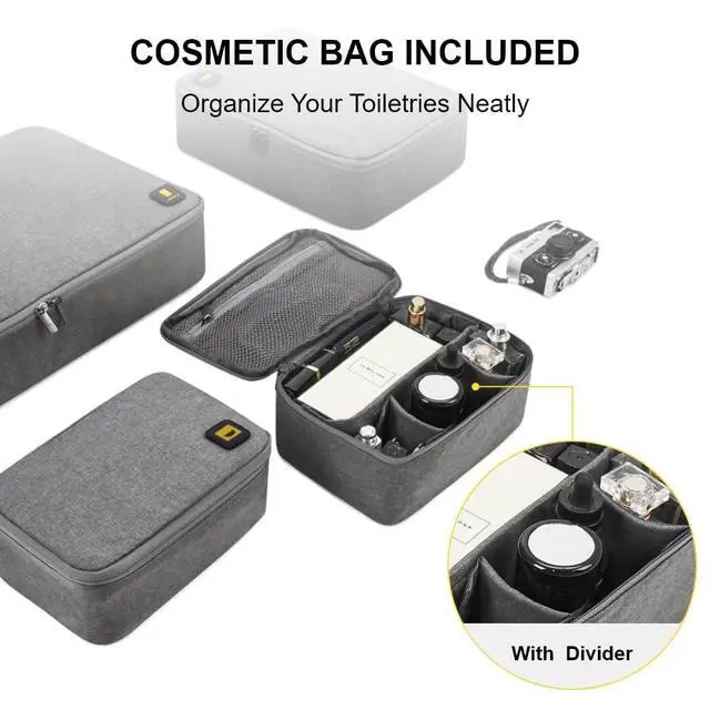 Alt view image 3 of 5 - LEVEL8 4 Set Packing Cubes Travel Luggage Packing Organizers