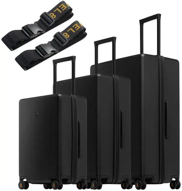Main image of LEVEL8 Luminous Luggage Sets 3 Piece with Luggage Straps, (20/24/28)