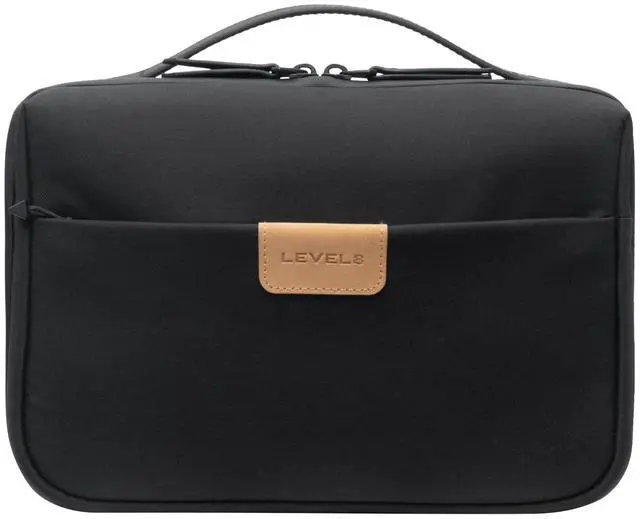 Main image of LEVEL8 Travel Toiletry Bag for Women Men, Travel Organizer Water Repellent, Makeup Organizer with Hang Hook for Travel Accessories, Large/Black