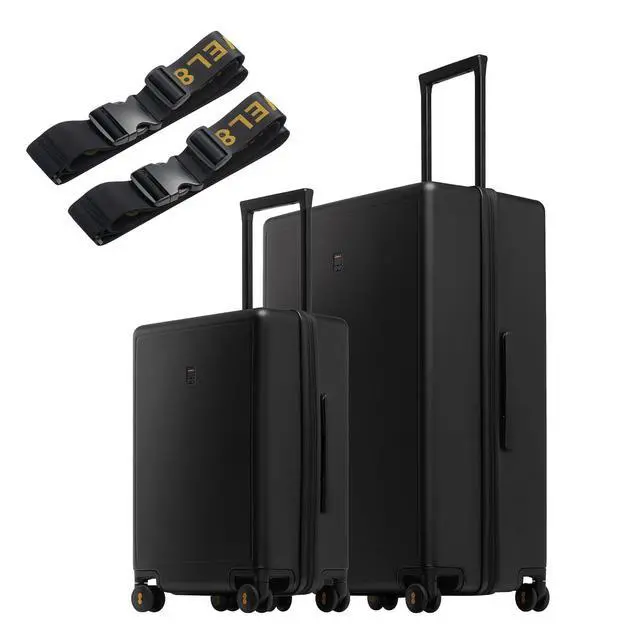 Main image of LEVEL8 Luminous Luggage Sets 2 Piece with Luggage Straps, 20/28 inch