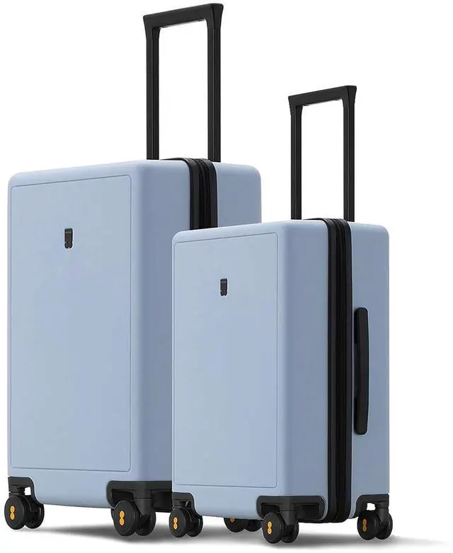 Main image of LEVEL8 Elegance PC Matte Hardshell Luggage Set, 20" Carry-On and 24" Checked Medium Luggage - Light Blue