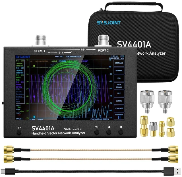 Main image of 7-Inch NanoVNA SV4401A Vector Network Analyzer, 50KHz-4.4GHz, with 6700mAh Battery & 8GB Storage