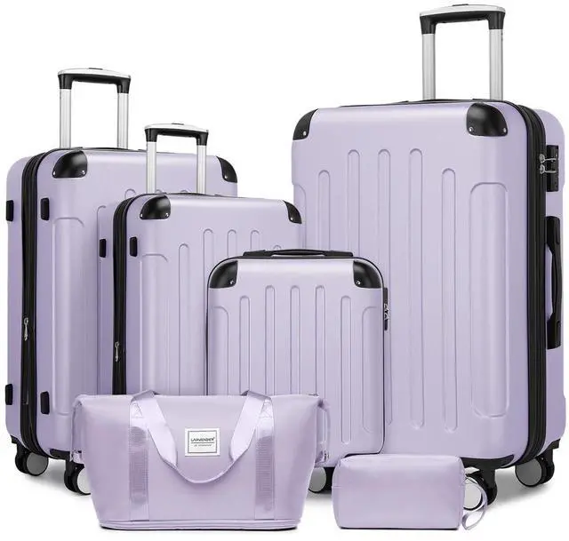 Main image of Luggage Sets 6 Piece, Expandable Luggage Set Clearance for Women, Suitcases with Wheels, Hardside Hard Shell Travel Luggage with TSA Lock (Lavender Purple, 6pcs)