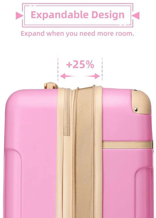 Alt view image 2 of 6 - LARVENDER Carry On Luggage 22x14x9 Airline Approved with Spinner Wheels, Expandable 20 Inch Luggage with TSA Lock, Hard Shell Carry On Suitcases for Women Men, Berry