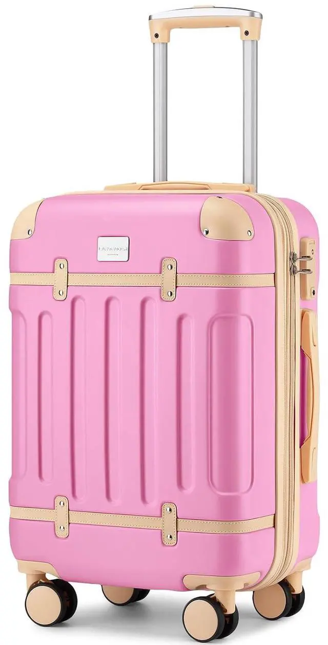 Main image of LARVENDER Carry On Luggage 22x14x9 Airline Approved with Spinner Wheels, Expandable 20 Inch Luggage with TSA Lock, Hard Shell Carry On Suitcases for Women Men, Berry