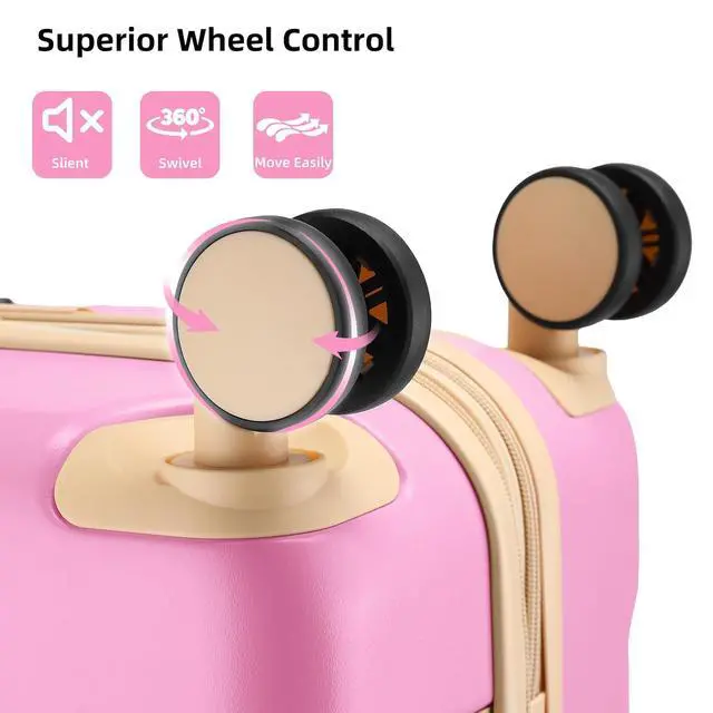 Alt view image 6 of 6 - LARVENDER Carry On Luggage 22x14x9 Airline Approved with Spinner Wheels, Expandable 20 Inch Luggage with TSA Lock, Hard Shell Carry On Suitcases for Women Men, Berry