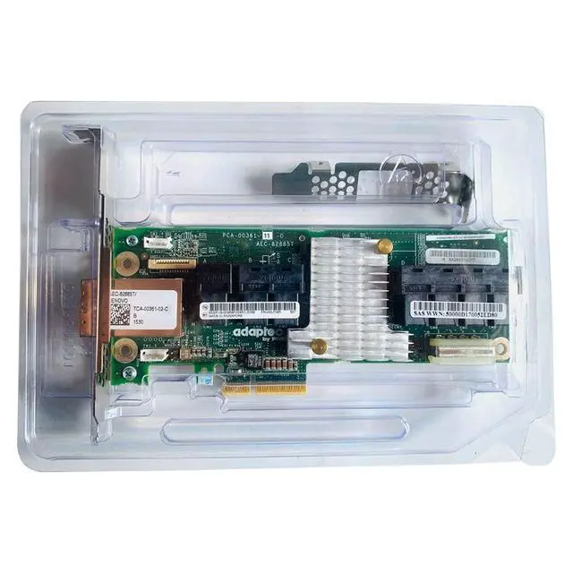 Alt view image 3 of 5 - 12Gb/s SAS Expander Card Adaptec AEC-82885T, 9-Connector (7X Internal SFF-8643 + 2X External SFF-8644), PCIe Slot Power, SES-2/SGPIO, for LSI HBA/RAID, TrueNAS unRAID Proxmox ESXi JBOD