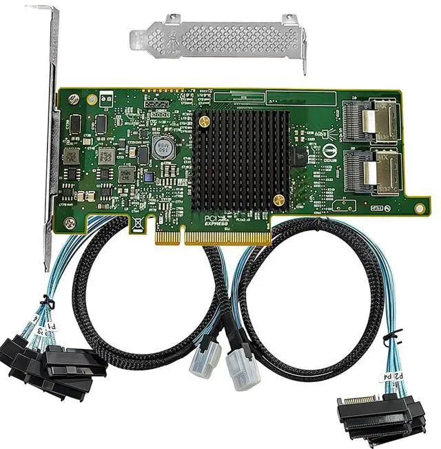 Main image of SAS HBA Card Compatible with LSI 9207-8i IT Mode PCIe SATA Expansion Card,Expander Support, 8-Port 6Gbps PCIe 3.0, HBA Controller with 2X SFF-8087 to 4X 8482 SAS Cables for TrueNAS unRAID NAS