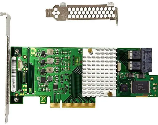 Alt view image 2 of 6 - SAS HBA Card Compatible with LSI 9300-8i IT Mode & D3307 PCIe SATA Expansion Card, 8-Port 12Gbps PCIe 3.0, SAS Expander Support, HBA Controller with 2X SFF-8643 to 4X SATA Cables for TrueNAS unRAID