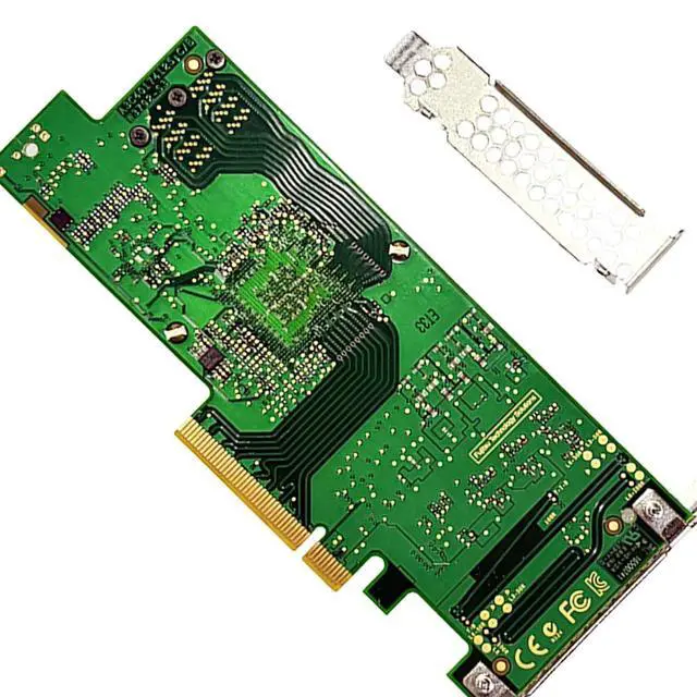 Alt view image 4 of 6 - SAS HBA Card Compatible with LSI 9300-8i IT Mode & D3307 PCIe SATA Expansion Card, 8-Port 12Gbps PCIe 3.0, SAS Expander Support, HBA Controller with 2X SFF-8643 to 4X SATA Cables for TrueNAS unRAID