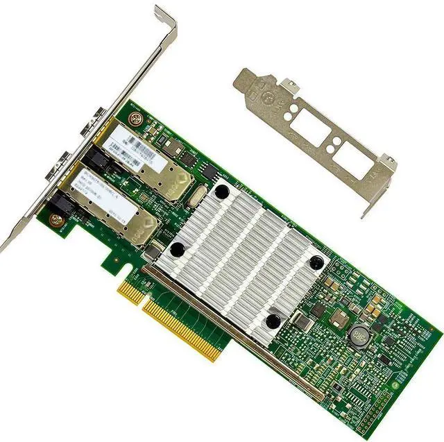 Main image of 10GbE SFP+ Network Card Compatible with BCM57810S PCIe Ethernet Card, 2 Ports SFP+ 10GBASE-SR/LR, PCIe 2.0, SR-IOV Jumbo Frames PXE iSCSI PCI Network Adapter