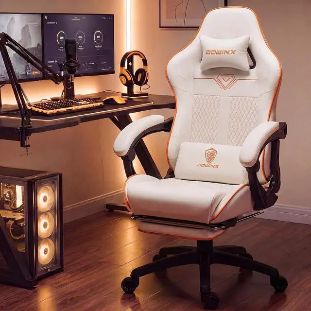 Main image of Dowinx Big and Tall Gaming Chair, 350LBS with Massage Lumbar Footrest