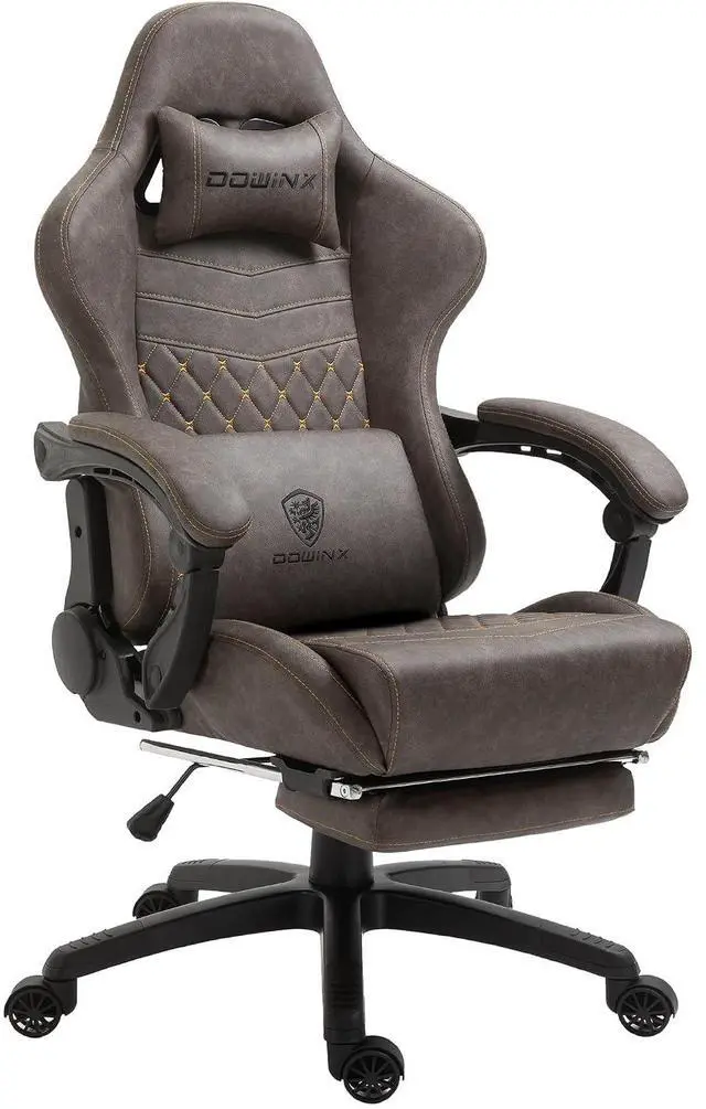 Main image of Dowinx Gaming Chair Big and Tall, Ergonomic PC Gaming Chair with Footrest & Massage, Racing Style Reclining Computer Chair for Adults, 400LBS Capacity - Heavy Duty Gamer Chair (Brown)
