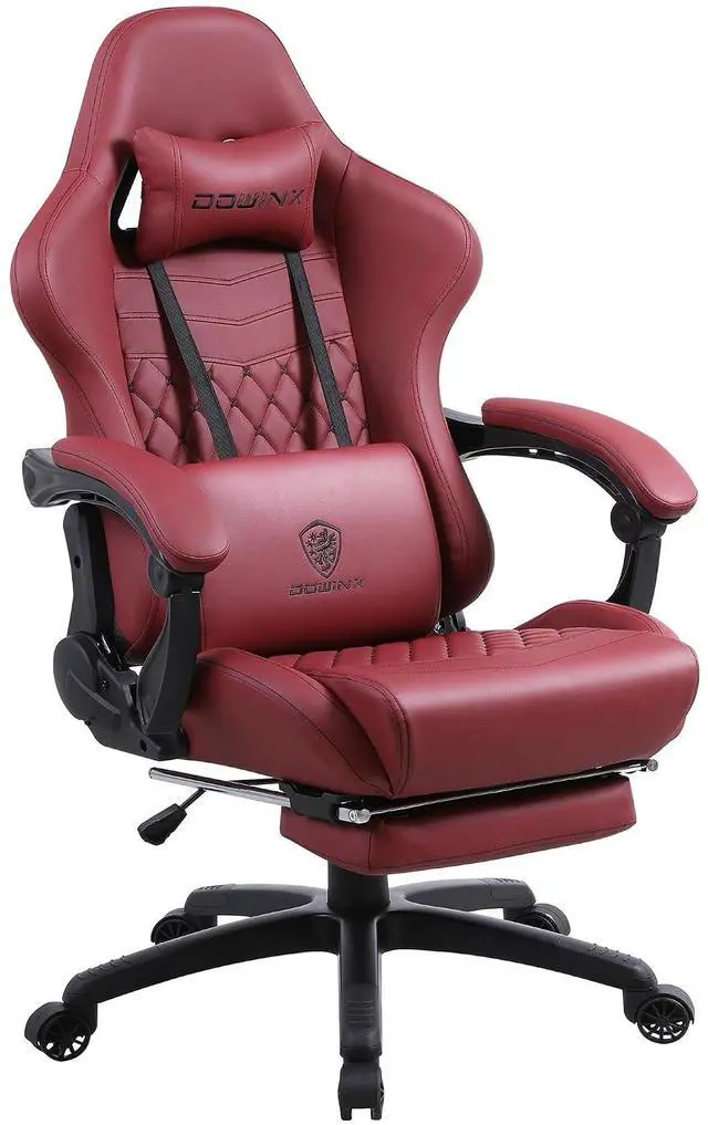 Main image of Dowinx Gaming Chair Big and Tall, Ergonomic PC Gaming Chair with Footrest & Massage, Racing Style Reclining Computer Chair for Adults, 400LBS Capacity - Heavy Duty Gamer Chair (Red)
