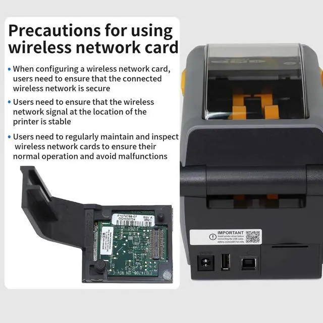 Alt view image 4 of 7 - P1112640-017C WiFi 802.11ac Wireless Module for Zebra ZD411 ZD611 ZD411D/T ZD611D/T Thermal Desktop Printer 203dpi 300dpi