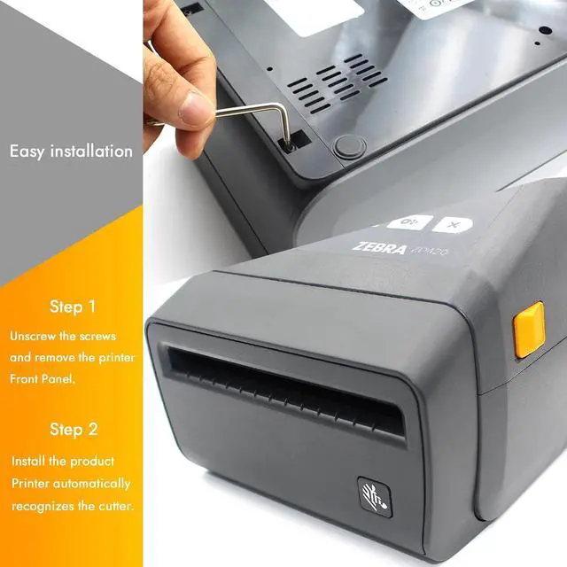 Alt view image 4 of 7 - P1080383-417 Kit Cutter Upgrade Attachment for Zebra ZD420d and ZD620d Direct Thermal Desktop Printers,No Ribbon Require Direct Thermal Printer 203dpi 300dpi