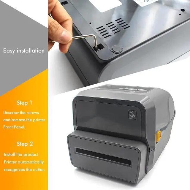 Alt view image 4 of 7 - P1080383-228 Kit Cutter Attachment for Zebra ZD420t and ZD620t Thermal Transfer Desktop Printers 203dpi 300dpi | Work for ZD42042/3-Txxxxxxx or ZD62042/3-Txxxxxxx |