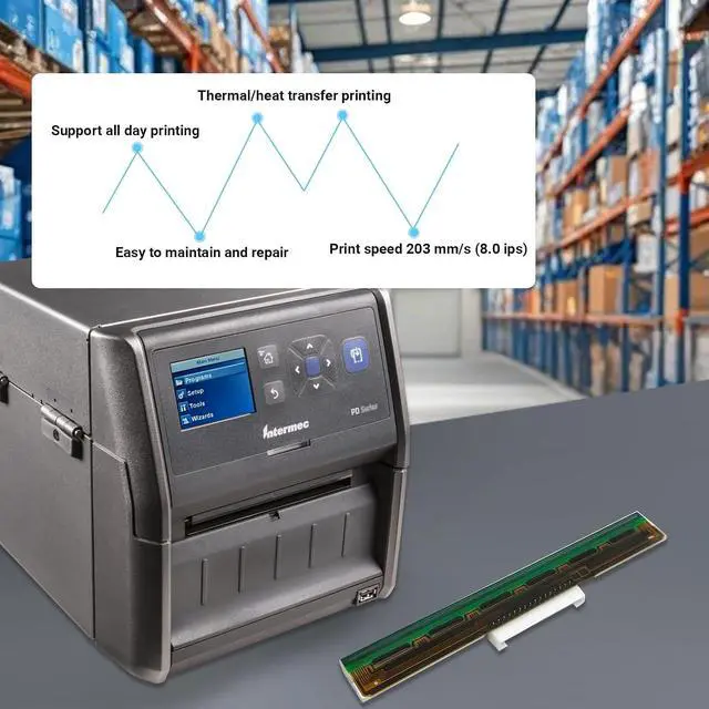 Alt view image 5 of 7 - 225-783-001 New Printhead for Intermec PD43 PC43 PD43T Thermal Label Printer 203dpi Original