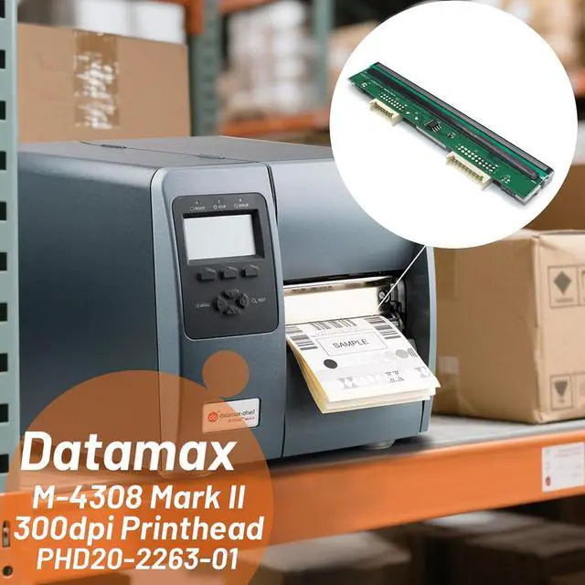Alt view image 2 of 7 - GETPARTS PHD20-2263-01 New Printhead for Datamax M-Class M-4308 Mark II Thermal Barcode Printer OEM Replacement 300dpi
