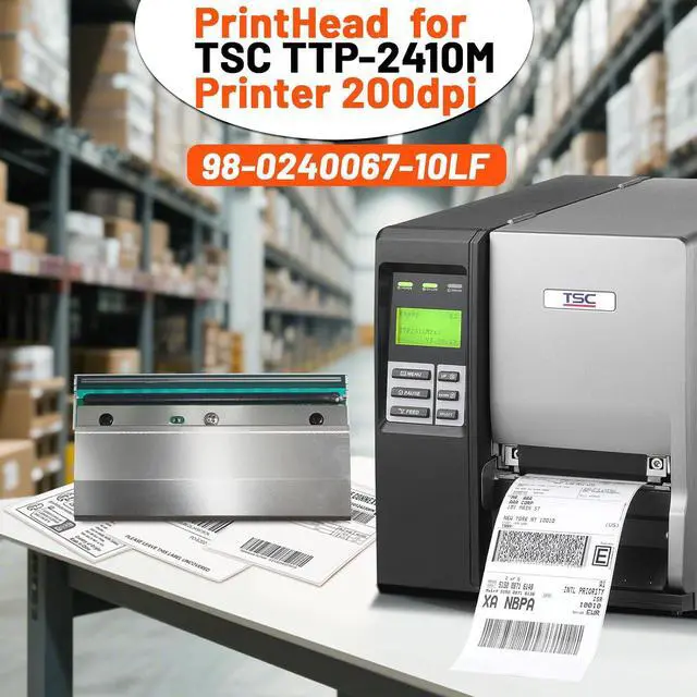 Alt view image 2 of 7 - GETPARTS 98-0470074-00LF New Printhead for TSC TTP-2410M TTP-2410MU MT 2410M PRO MA240 Thermal Label Printer OEM Replacement 203dpi