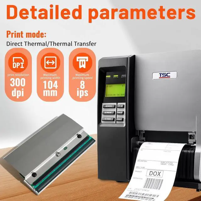 Alt view image 3 of 7 - GETPARTS 98-0470074-01LF New Printhead for TSC TTP-346M TTP-346MU 346M PRO Thermal Label Printer OEM Replacement 300dpi