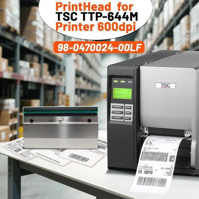 Alt view image 2 of 7 - GETPARTS 98-0470074-02LF New Printhead for TSC TTP-644MU TTP-644MT 644M PRO Thermal Label Printer OEM Replacement 600dpi