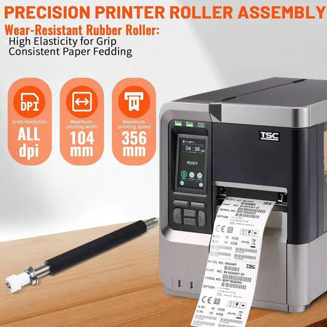 Alt view image 4 of 6 - 98-0510010-00LF Kit Platen Roller Kit for TSC MX240, MX340, MX640 Thermal Printer, MX Series, All DPI