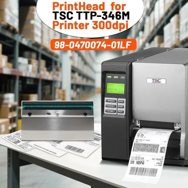 Alt view image 2 of 7 - GETPARTS 98-0470074-01LF New Printhead for TSC TTP-346M TTP-346MU 346M PRO Thermal Label Printer OEM Replacement 300dpi