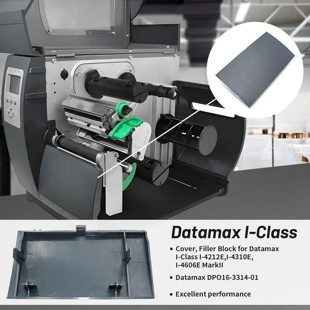 Alt view image 2 of 6 - GETPARTS DPO16-3314-01 Front Cover Filler Block for Datamax I-Class MarkII I-4212E I-4310E I-4606E Thermal Printer 203DPI 300DPI 600DPI