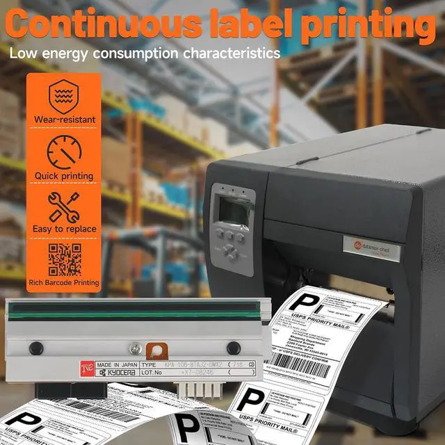 Alt view image 3 of 7 - GETPARTS PHD20-2278-01 New Printhead for Datamax-O'Neil I-4212E Mark II Thermal Label Printer 203dpi Genuine