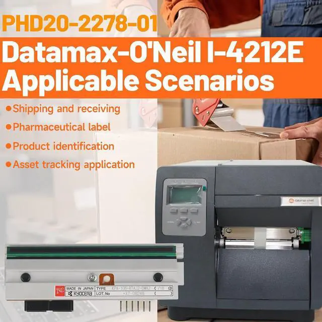 Alt view image 4 of 7 - GETPARTS PHD20-2278-01 New Printhead for Datamax-O'Neil I-4212E Mark II Thermal Label Printer 203dpi Genuine
