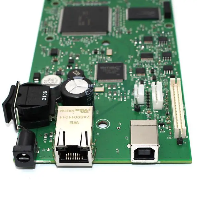 Alt view image 7 of 7 - P1012845-022 Main Control PCBA Mainboard for Zebra TLP2824 Plus Thermal Printer std. USB &Ethernet