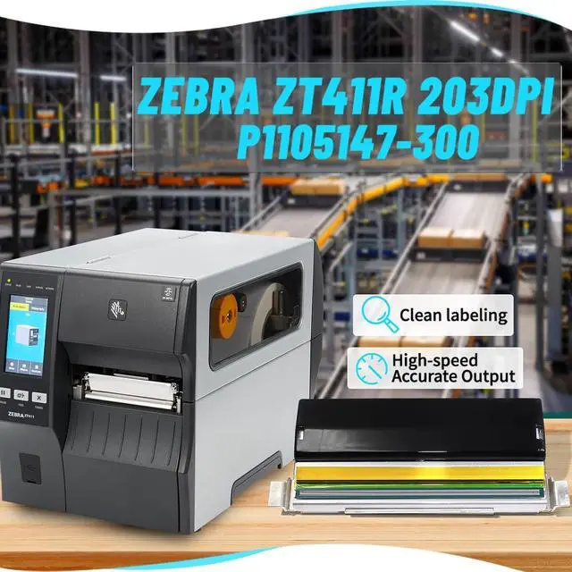 Alt view image 2 of 6 - P1105147-300 New PrintHead Printhead for Zebra ZT411R ZT411 RFID Industrial Thermal Label Printer 203dpi Genuine P1112740