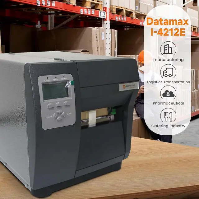 Alt view image 5 of 7 - GETPARTS I12-07-4Y00N007 Datamax O'Neil I-Class I-4212E Mark II 203DPI Thermal Industrial Barcode Printer 4.10 Inch Print Width | USB 2.0 + Serial Ports RS232 + Parallel Port |