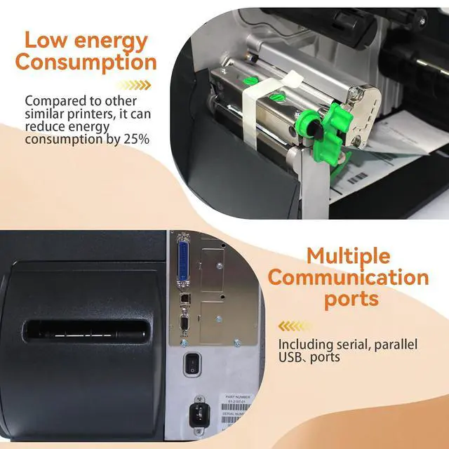 Alt view image 3 of 7 - GETPARTS I13-07-4Y00N007 Datamax O'Neil I-Class I-4310E Mark II 300DPI Thermal Industrial Barcode Printer 4.10 Inch Print Width | USB 2.0 + Serial Ports RS232 + Parallel Port |
