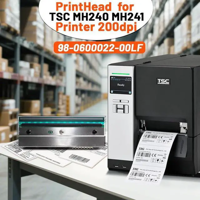 Alt view image 2 of 7 - GETPARTS 98-0600022-00LF New Printhead for TSC MH240 MH241 MU241 Thermal Label Printer OEM Replacement 203dpi PH-MH241-0001